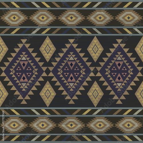 Native American Tribal Geometry. Navajo Tribal Seamless Vector Pattern. Native American Ornaments. Mexican Blanket. Carpet. Home Decor, Clothing, Bags, Pillows, Tradition, Mall, Curtains