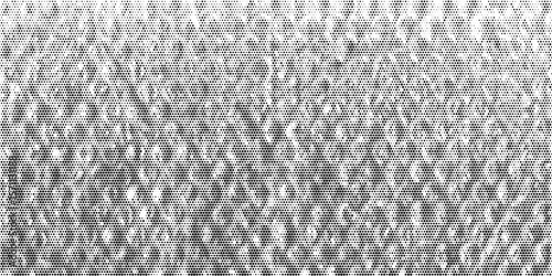 Wrinkled paper. Air bubble wrap vector texture isolated on transparent background. Popping bubbles. Grunge halftone silver background. Collage element