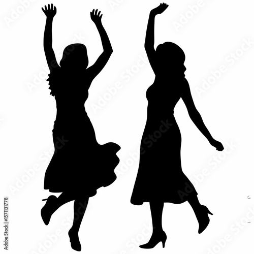 Dancing Women Silhouettes