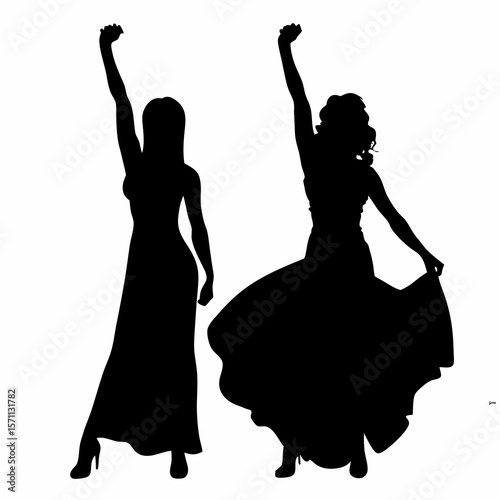 Dancing Women Silhouettes