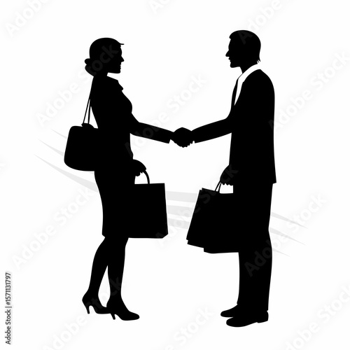 Business Handshake Silhouette