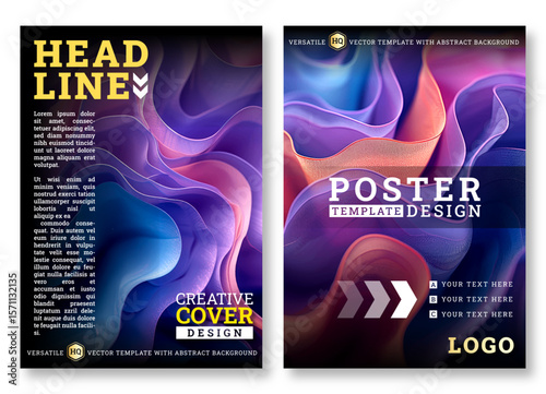Colorful brochure template, Poster, Modern flyer Covers, vector illustration , background, Magazines, design, book, modern, annual, corporate, creative, business, banner, paper, luxury textile art