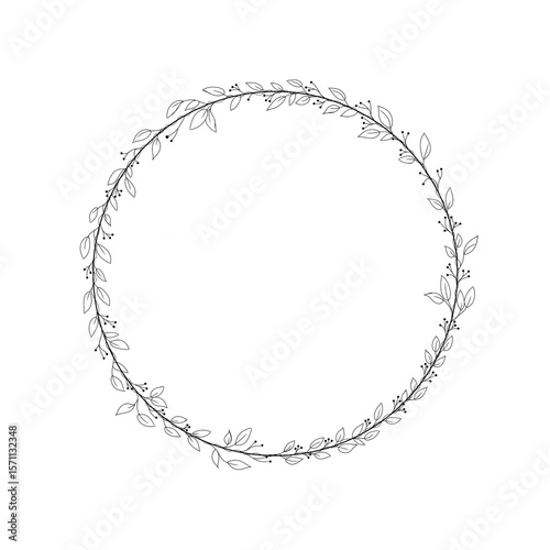 round frame made of circles