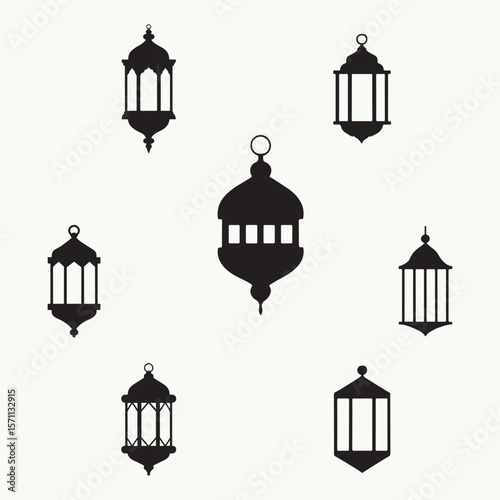Stylish Collection of Lantern Silhouettes.