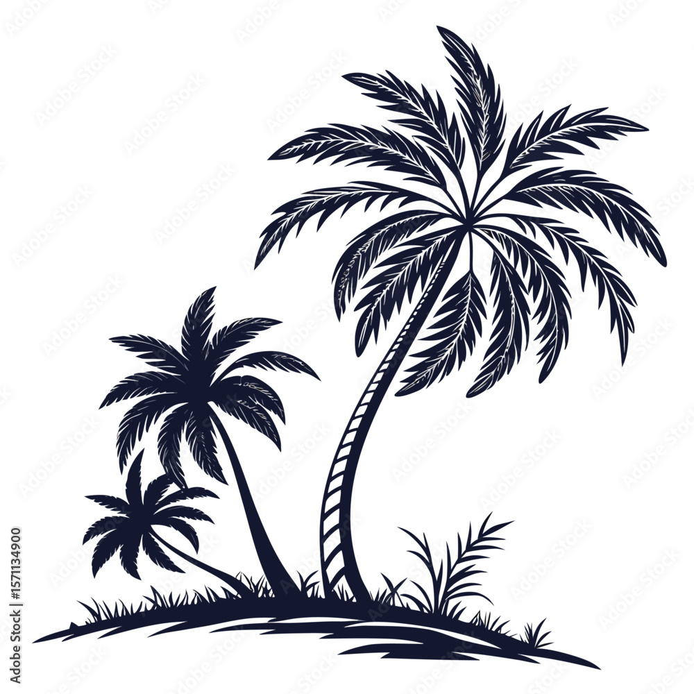 Fototapeta premium palm tree silhouette