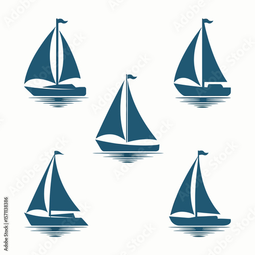 A stunning regatta of yachts and sailing ships glide across the ocean, a perfect summer day for nautical travel
