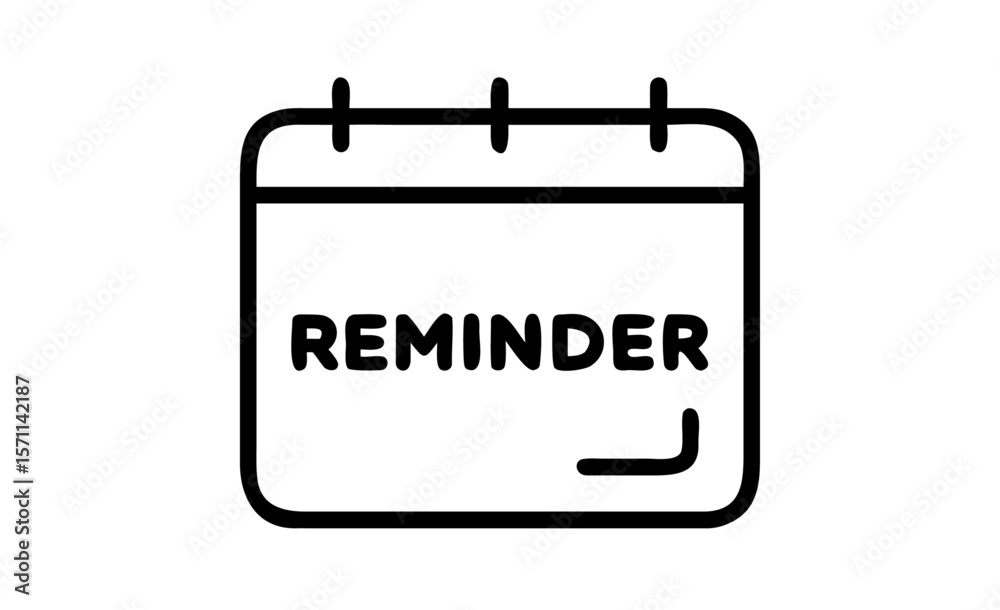 Fototapeta premium icon depicting calendar with word