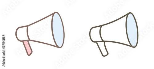 megaphone  announcement communication loudspeaker icons