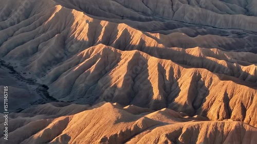 Wallpaper Mural Cinematic aerial view of breathtaking arid landscape at sunrise or sunset Torontodigital.ca