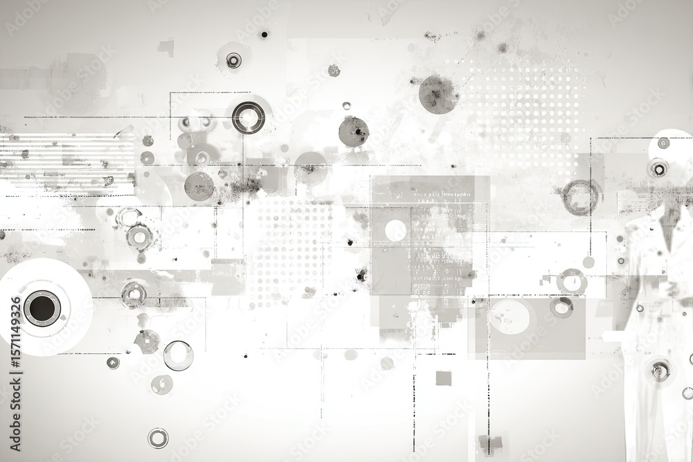 Obraz premium Abstract grayscale graphic design