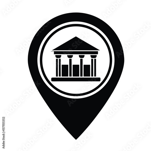 flat vector of a restaurant location on white background