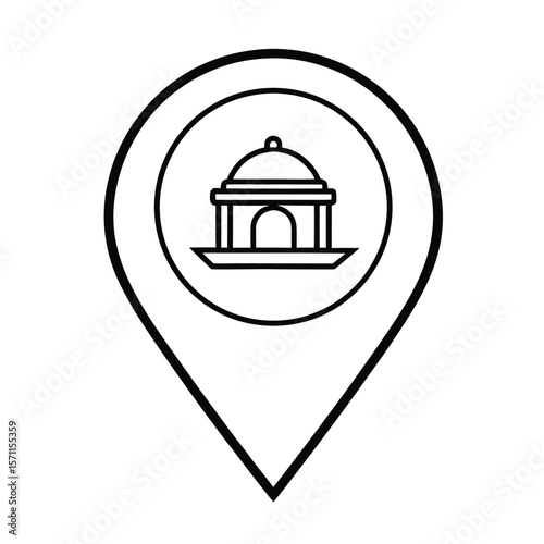 Flat vector of a restaurant location