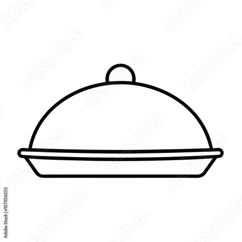 flat vector of a food tray on white background
