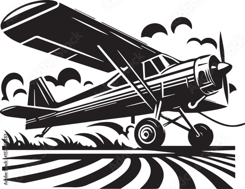 Crop Duster SVG, Single Prop Airplane SVG