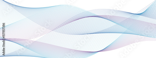 Abstract modern colorful wavy stylized blend liens gradient background. Blending gradient colors. Digital frequency track equalizer. Colorful shiny and smooth blend lines background. 