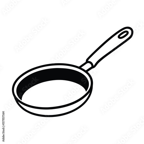 simple vector of a cooking frying