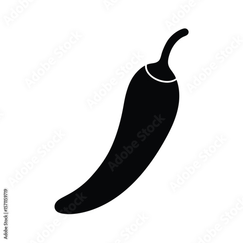 spicy-red-chili-pepper-silhouette-icon-vector-on-w.eps