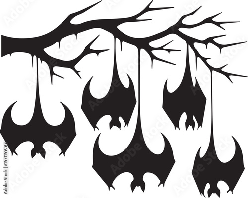 Bats Hanging around svg