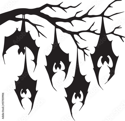 Bats Hanging around svg