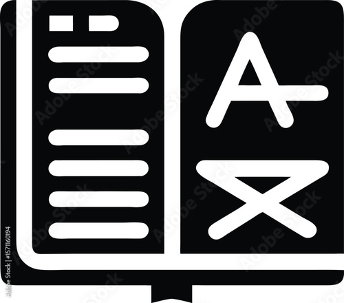 Dictionary book icon. Education concept