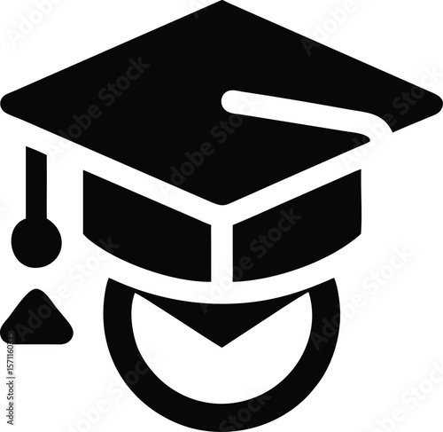 Graduation cap icon illustration design