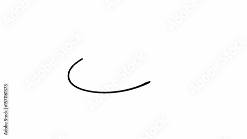 Hand-drawn oval frame circle animation, Hand-drawn stop motion black circle highlight with transparent background.	
