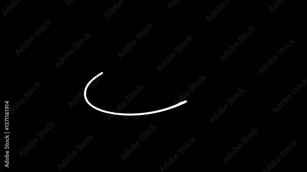 Hand-drawn oval frame circle animation, Hand-drawn stop motion white circle highlight with transparent background.	
