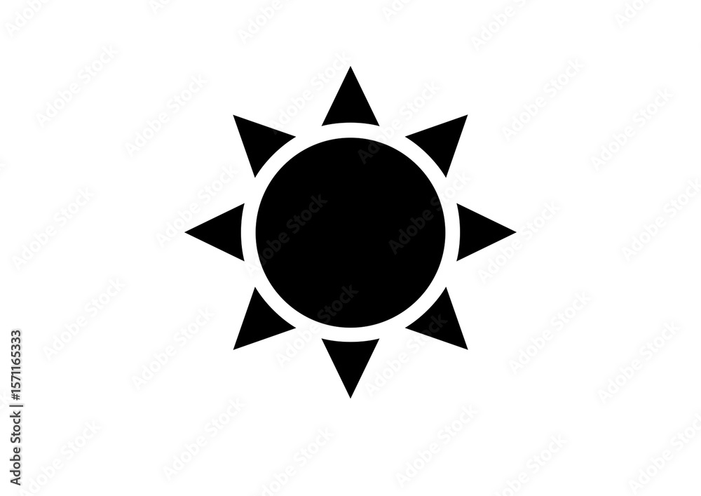 Star of David, Vibrant Black Sun with Rays Icon for Sunny Weather and Nature Graphic Designs Star of David, Vibrant Black Sun with Rays Icon for Sunny Weather and Nature Graphic Designs