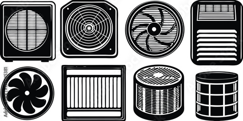 HVAC Icons for Home and Industrial Use