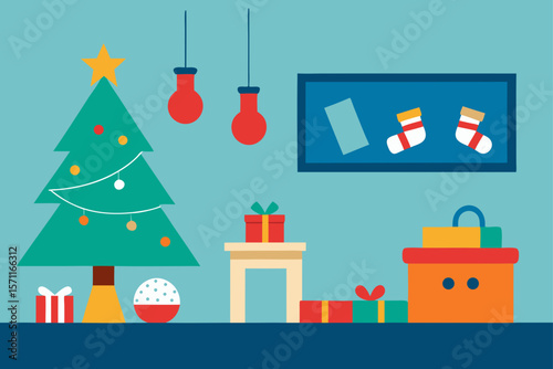Festive Children S Playroom With Christmas Toys
