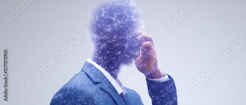 Digital transformation insights corporate office conceptual art professional environment side view innovation and technology