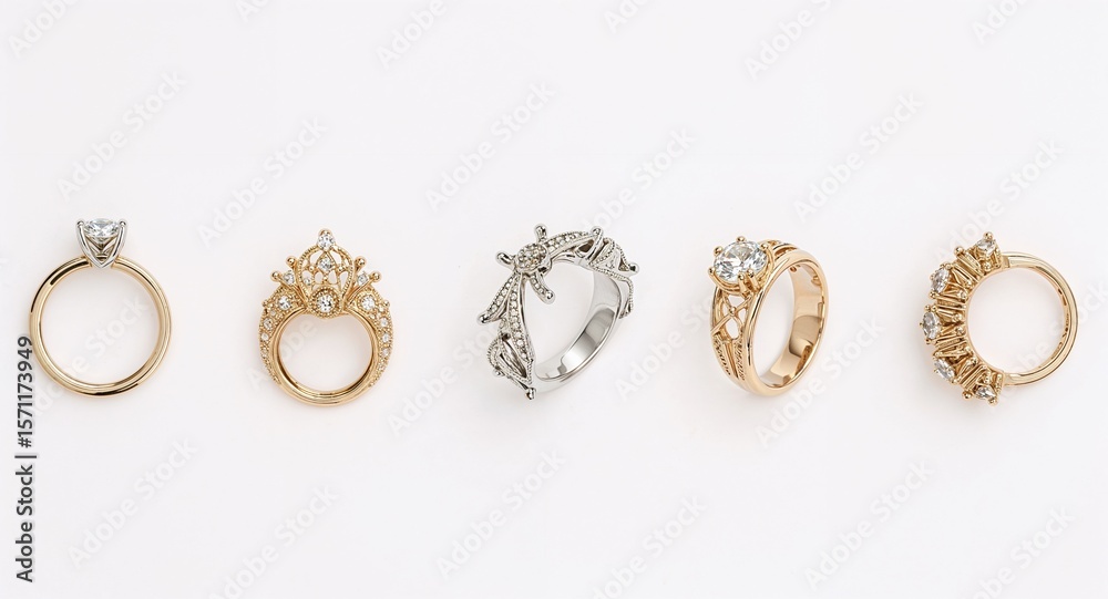Different style toe ring design on plain white background Different style toe ring design on plain white background
