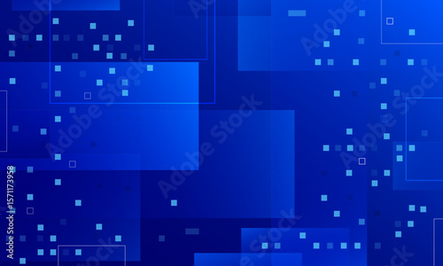 Abstract blue background with squares. Vector illustration