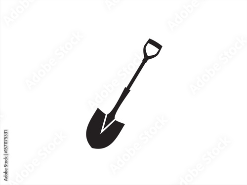 Shovel, gardening, equipment, digging icon vector isolated white