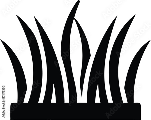 Grass icon vector