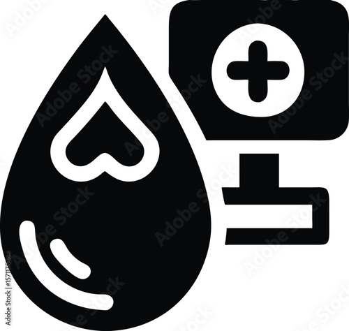 Blood donation icon medical healthcare symbol