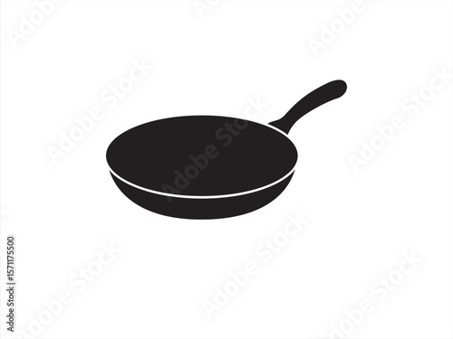 frying pan, pan, kitchen, teflon icon vector isolated whiite