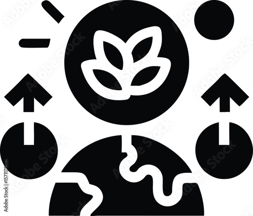 Environmental sustainability and green energy icon