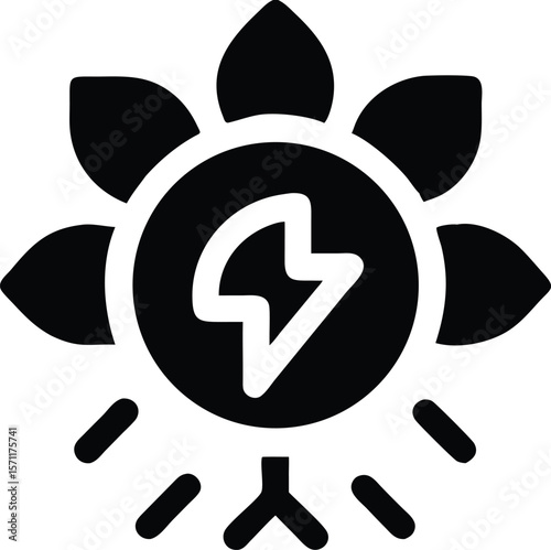 Renewable energy flower power icon