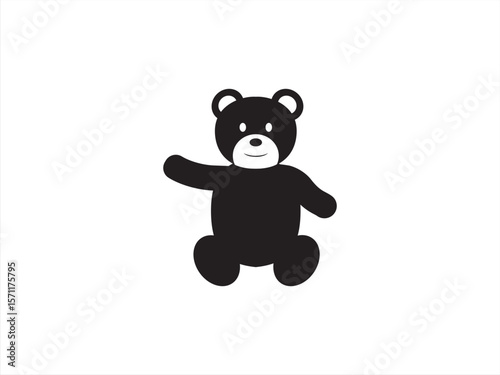 Animal, bear, teddy icon vector isolated white