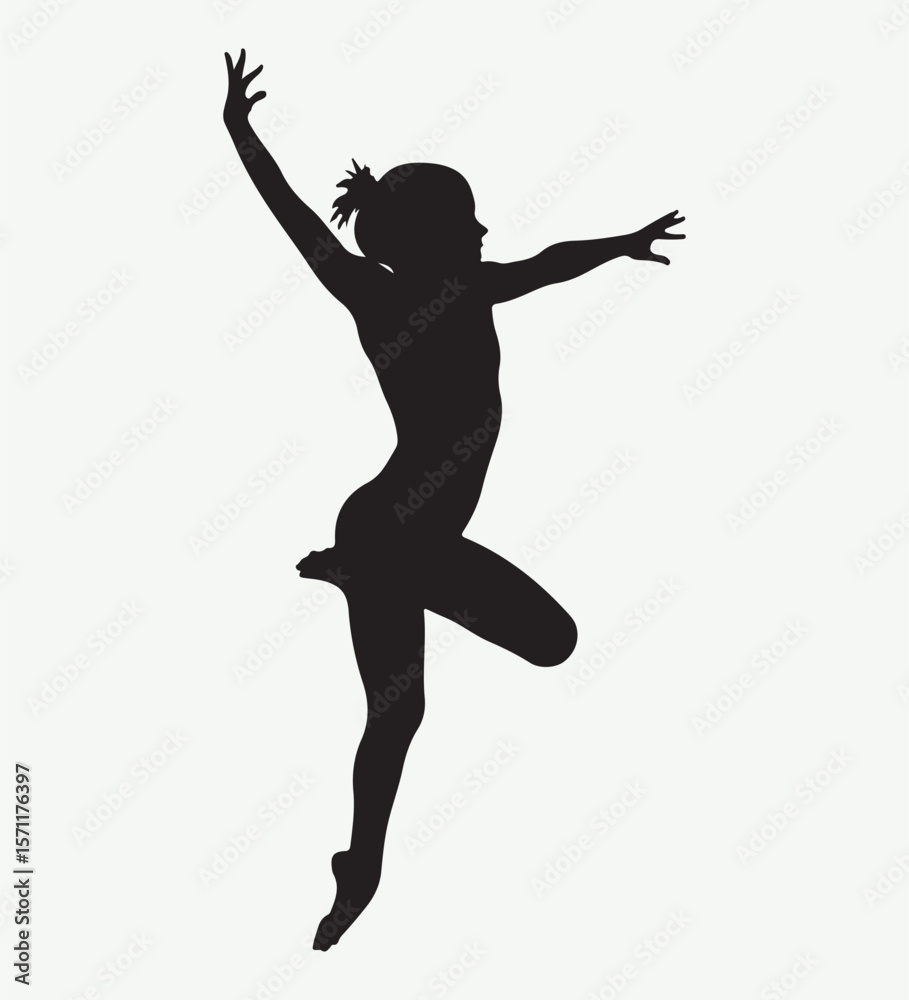 Naklejka premium silhouette of a girl