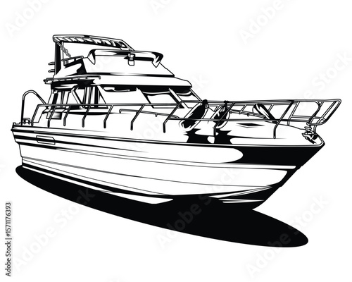 White Motorboat Sailing on the Water