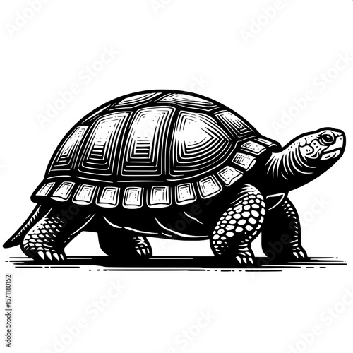 Turtle Walking Slowly