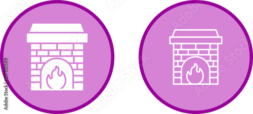 Fireplace Vector Icon