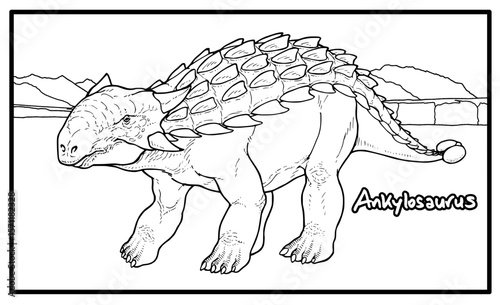 Ankylosaurus Dinosaur Coloring Page