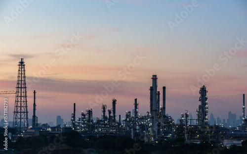 Aerial  view Industry Oil refinery oil and gas refinery background, Business petrochemical industrial, Refinery oil and gas factory power and fuel energy, Ecosystem estates. Fuel refinery industry