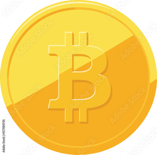 Golden bitcoin coin symbol cryptocurrency digital currency finance investment