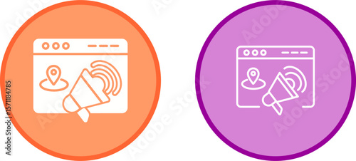 Location Web Advertising Vector Icon