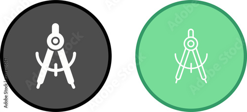 Geometrical Compass Vector Icon