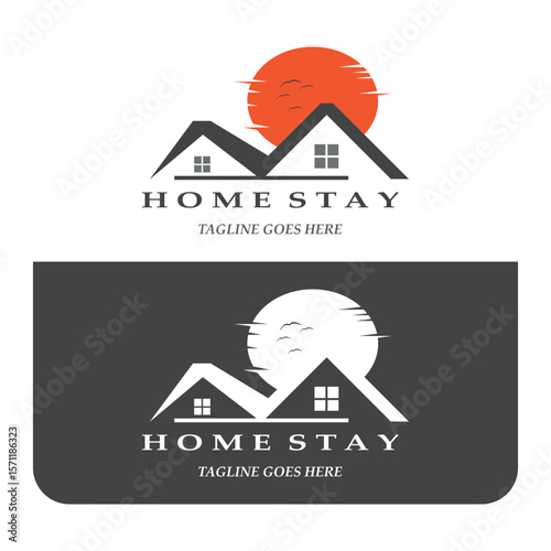 Buildings and homes, real estate business logo design